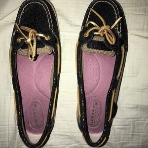 Topsider Gold & Blue Leapord print - never worn